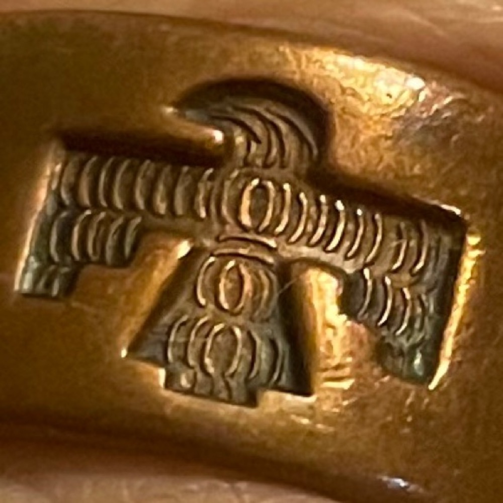 Vintage Solid Copper Thunderbird Ring - Picture 2 of 7